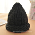 Korean Lovely Ladies Hand Knitted Cable Wool Cap Hat Beanie